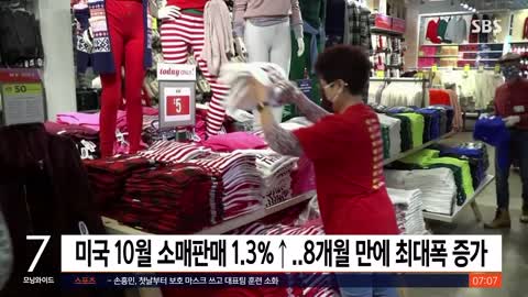 미국, 10월 소매 판매 1.3% 증가…8개월 만에 '최대 폭'