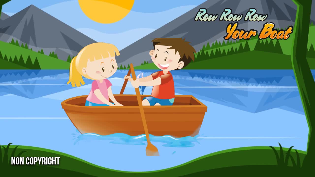 ROW ROW ROW YOUR BOAT ! NURSERY RHYMES & SONGS FOR KIDS !!