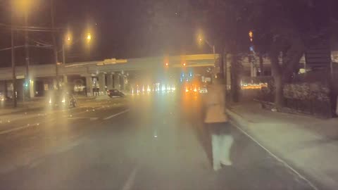 Almost Hit Pedestrian. Austin, Texas.