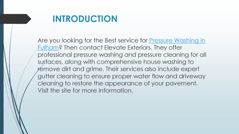 Pressure Washing in Fulham