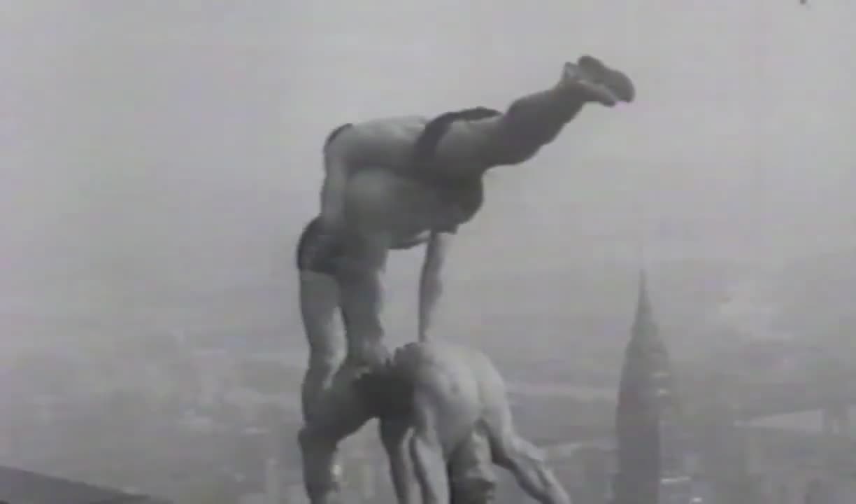 Acrobats on the Empire State Building in 1935