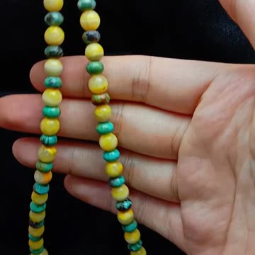 Natural turquoise and bumble bee faceted Amazonite beads Perfect Gifts For Her04