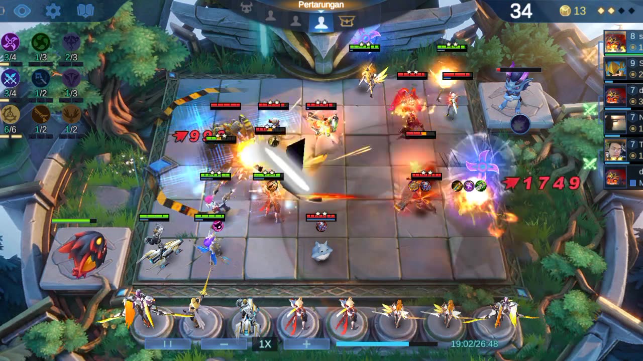 Mobile Legends: Bang-Bang, Magic Chess mech era, assasin, swordman commander tharz skill 3 magic chess