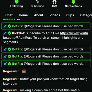 Dumb botrix adin ross need removed these bots 01/5/24