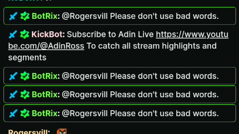 Dumb botrix adin ross need removed these bots 01/5/24