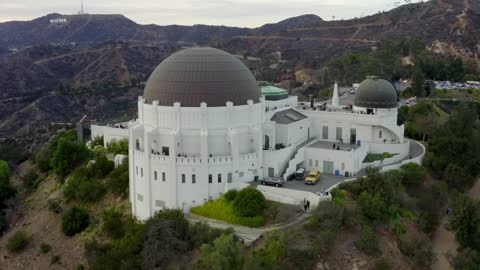 Aerial shot of the Griffith Observatory