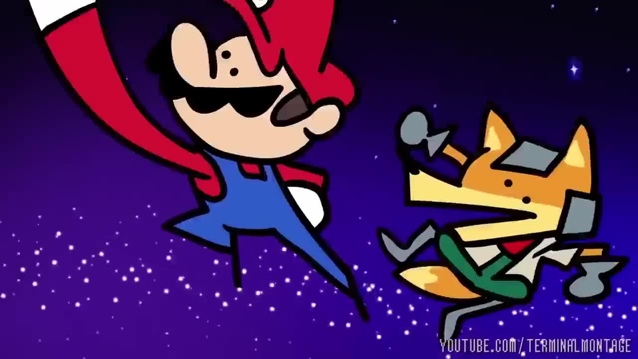 Melee Fox's opening strike against Speedrunner Mario