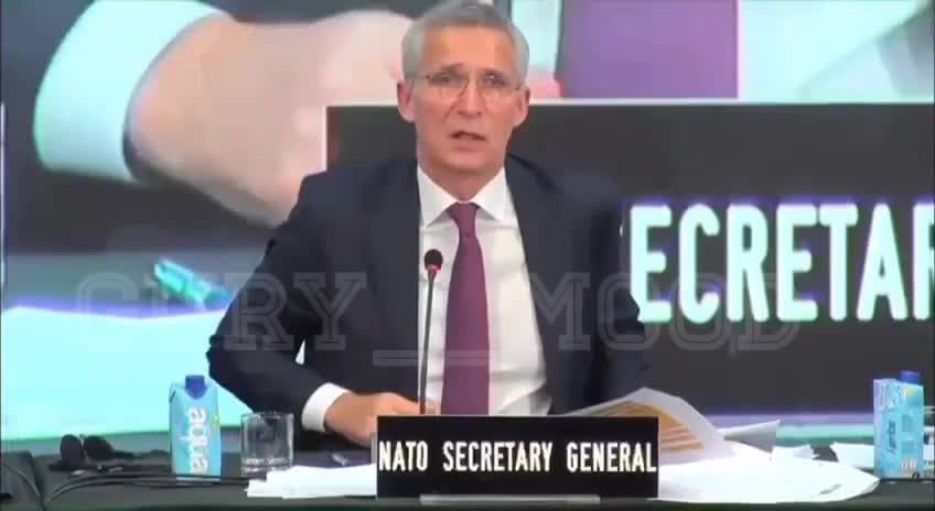 "No one should support Ukraine... sorry, Russia," NATO Secretary General screwed up today.