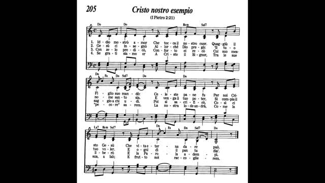 Cristo nostro esempio (canzone 205 da Cantate lodi a Geova)