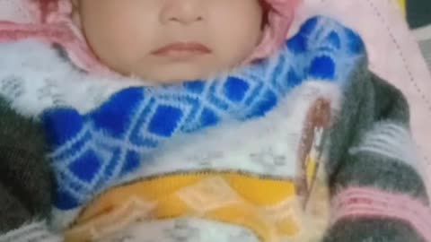cute baby reaction while crying