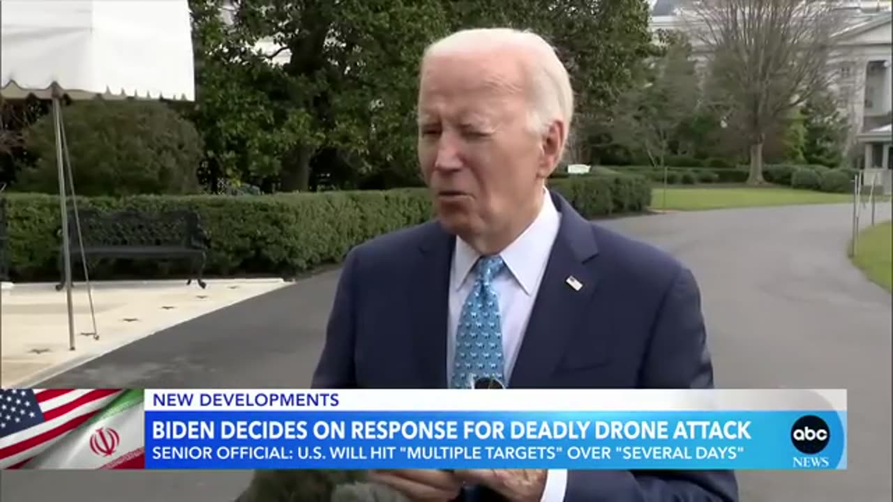 Description Biden prepares to retaliate for deadly drone response in Jordan