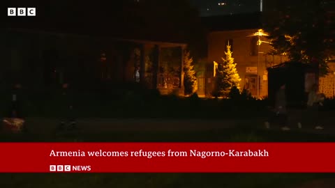 Armenia welcomes refugees from Nagorno-Karabakh - BBC News