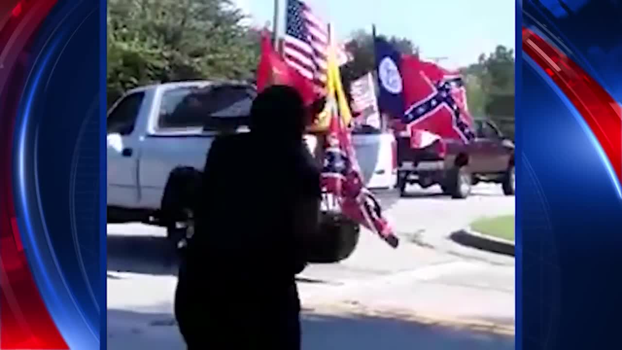 Raw Video of Confederate Flag Rally, Birthday Party Attendees Clashing