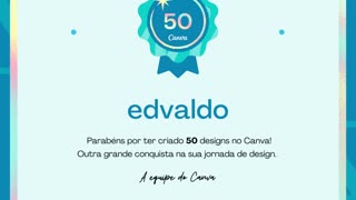 Emblema pelos seus 50 designs criados no Canva.mp4