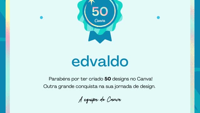 Emblema pelos seus 50 designs criados no Canva.mp4