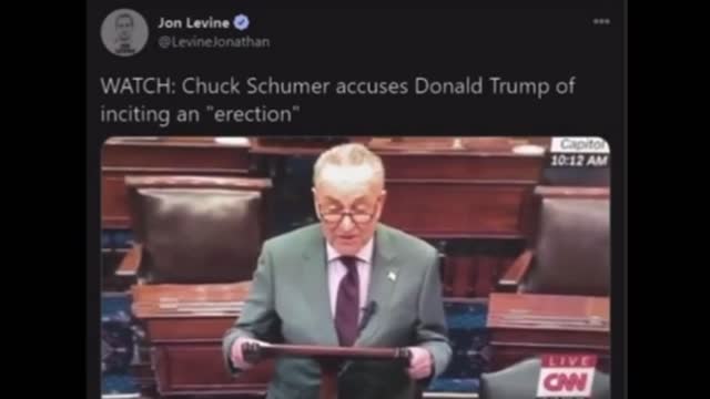 Sen. Schumer is having a HARD time. Trying to Find the Right Word but he Cannot Get it Up!