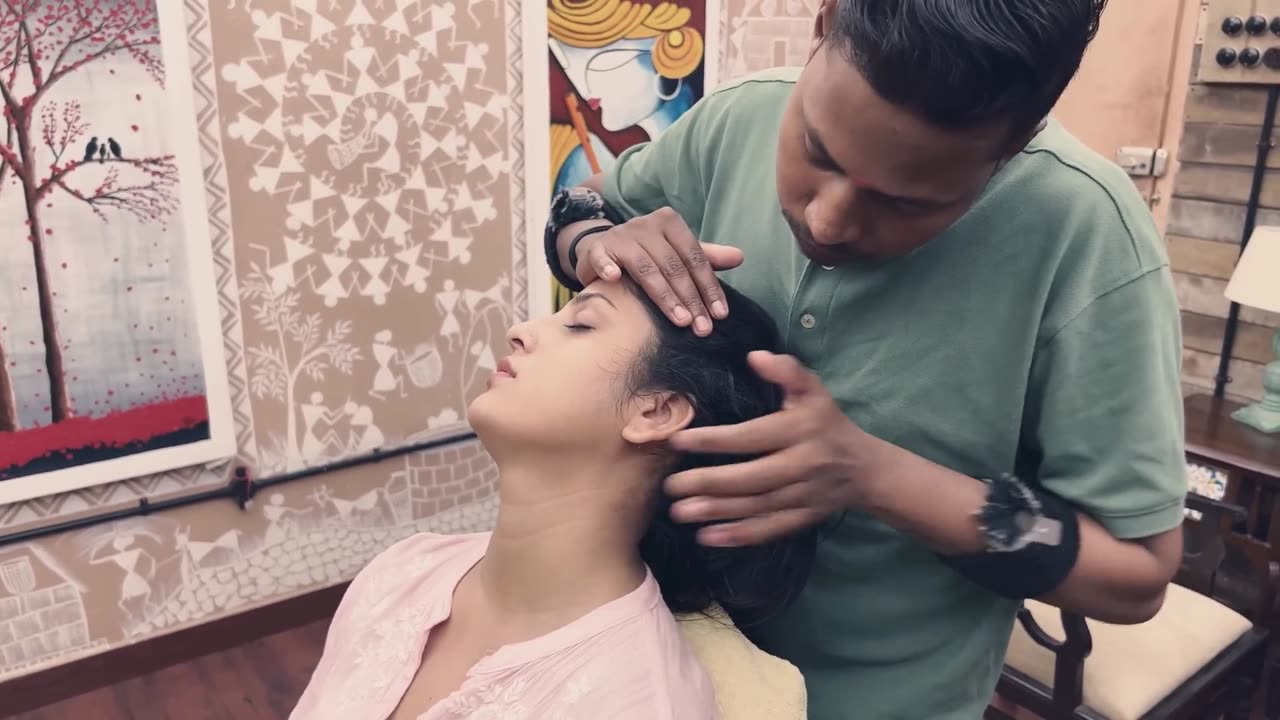 Sleep Inducing Head Massage and Cracking for Relaxation _ Indian Massage