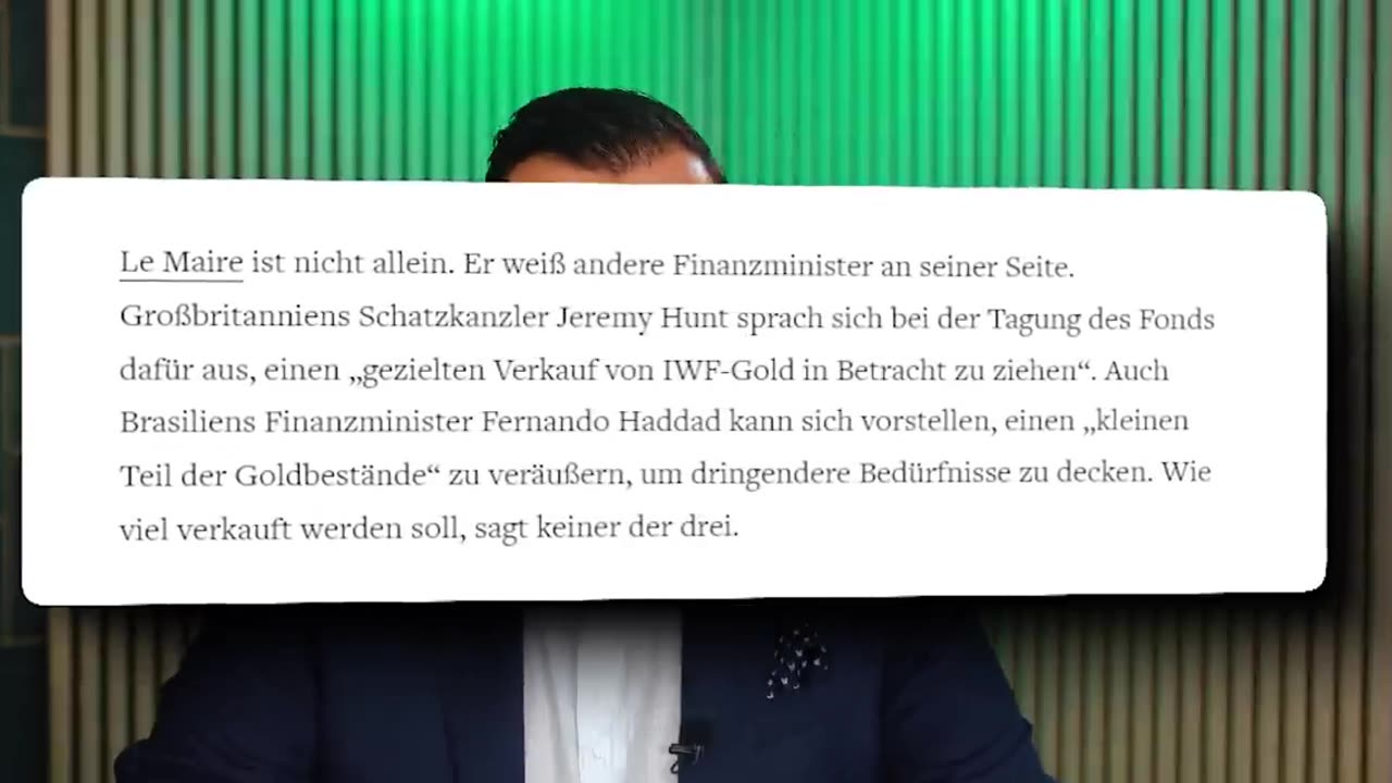 SKANDAL- IWF plündert Goldschatz für die Klimaagenda!