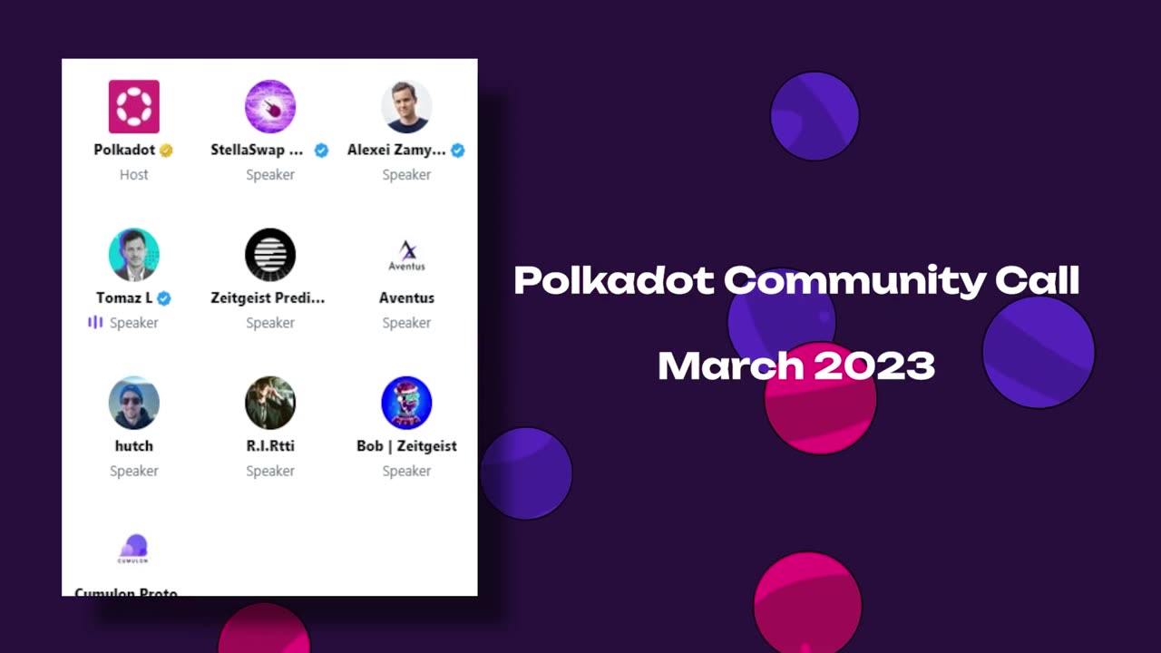 Polkadot Community Call - March 2023