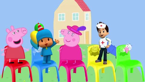Paw Patrol Peppa Pig Five Little Pocoyo Jumping On the bed Five Monkeys Jumping on the Bed Song