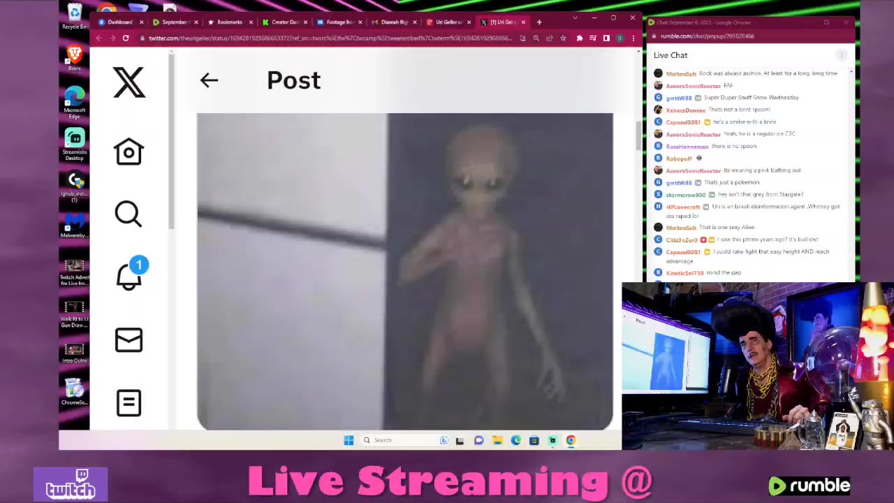 Real photo of a Naked Alien crackhead hits twitter!