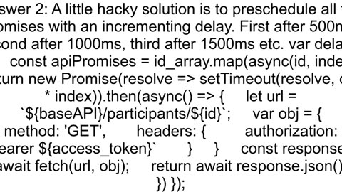 Setting a delay in fetch API call
