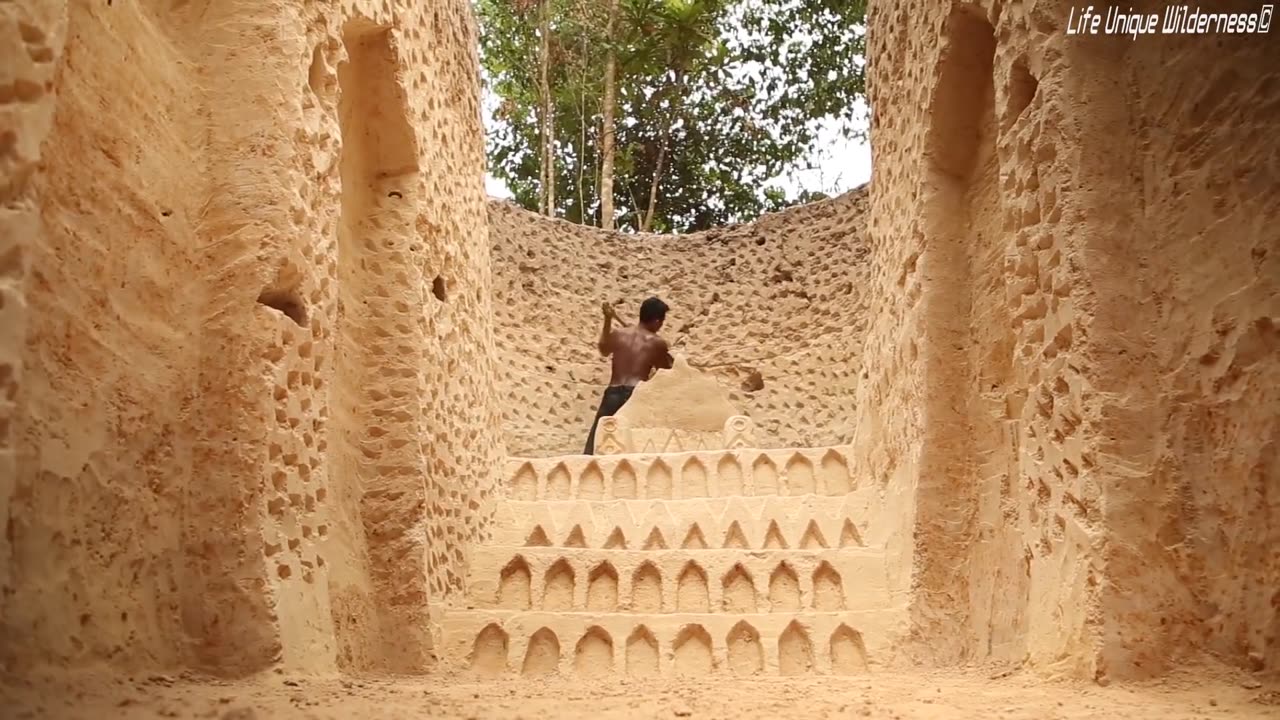 Brothers building houses with bare hands in the wilderness