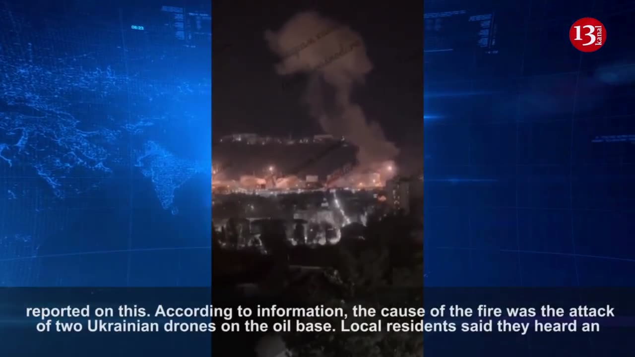 Ukrainian drones attacked an oil base in Russia - explosion and fire occurred