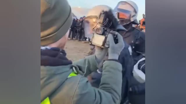 Greta Thunberg arrested at a German coal mine protest.