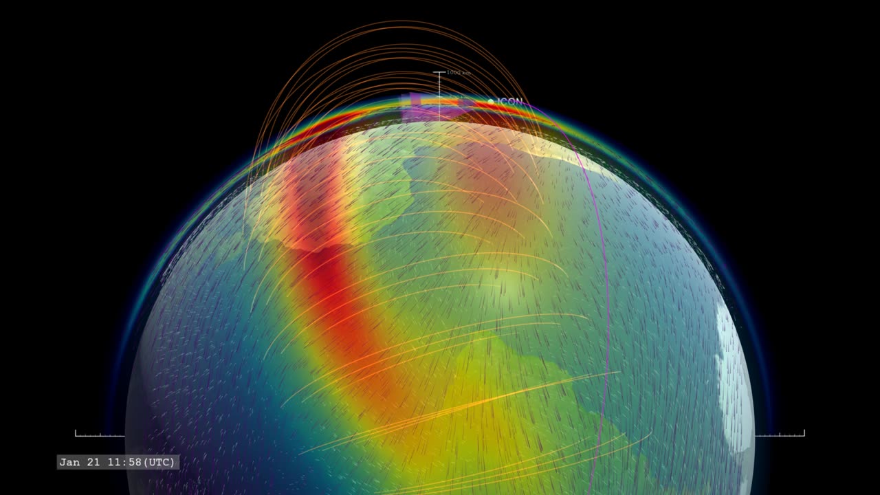 Visualization of GOLD orbiting Earth with image scanning.