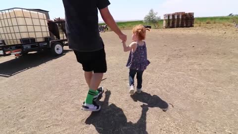 Adley RIDES SPIRIT the Horse!