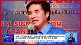 PBBM. hindi umano tumutol sa pagtanggal kay Atty. Rodriguez sa PFP