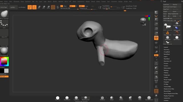 [Zbrush] Sculpting a baby dinosaur 1