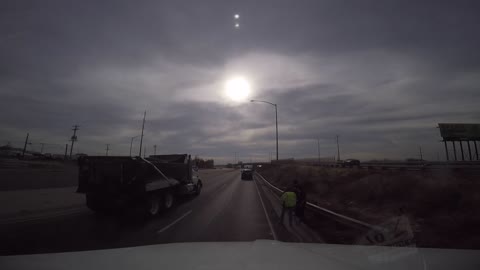 Pick-up truck driving Backwards