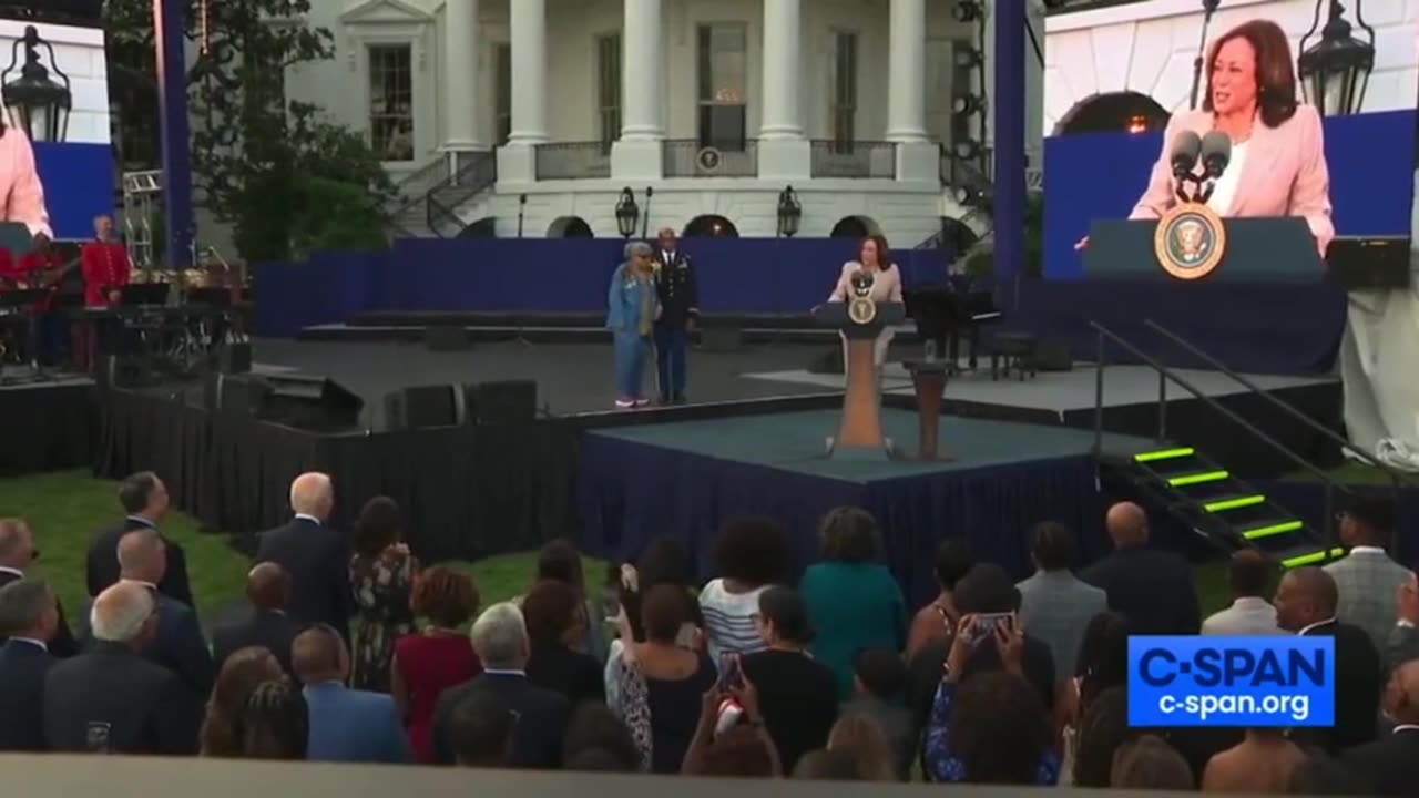 VP Harris Descends Into Cackling Hysteria at Juneteenth Event