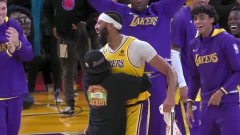 Anthony Davis and Lakers show love to fan who hit half court shot for $75,000