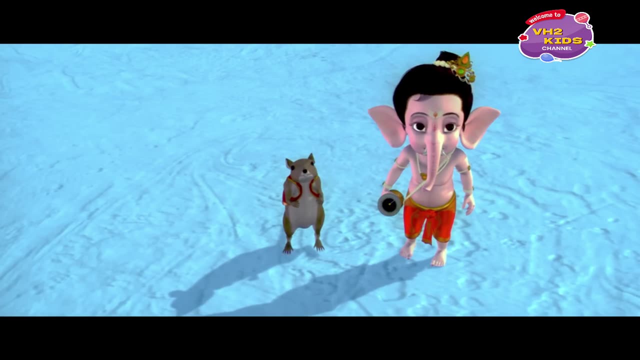 Lord Ganesha's Cartoon Tune: Joyful Rhythms