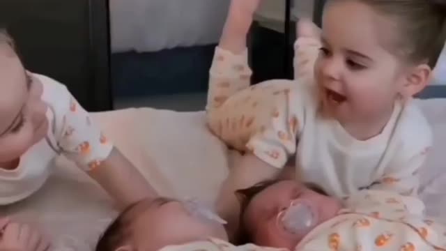 "Aww! These two little babes are hugging and it's super adorable!"