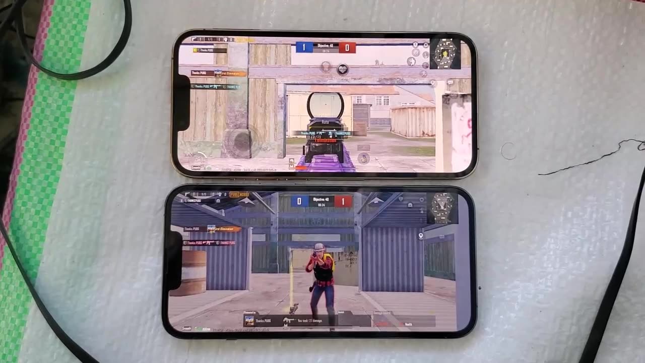 iphone 13 golden vs blue damage test