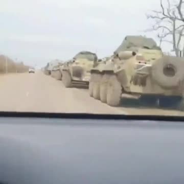 Russian military convoy just outside Kiev