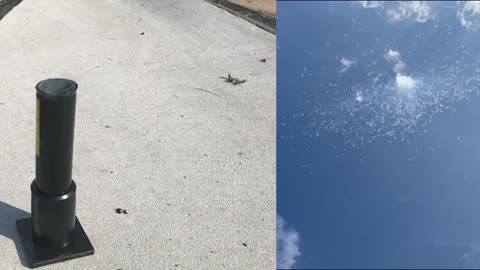 Mortar Firework Launch Close-Up In Slo-Mo with Sky View.