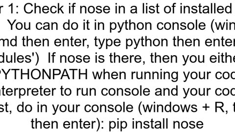 ImportError No module named nosetools