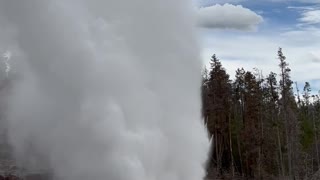 Steamboat Geyser at Yellowstone