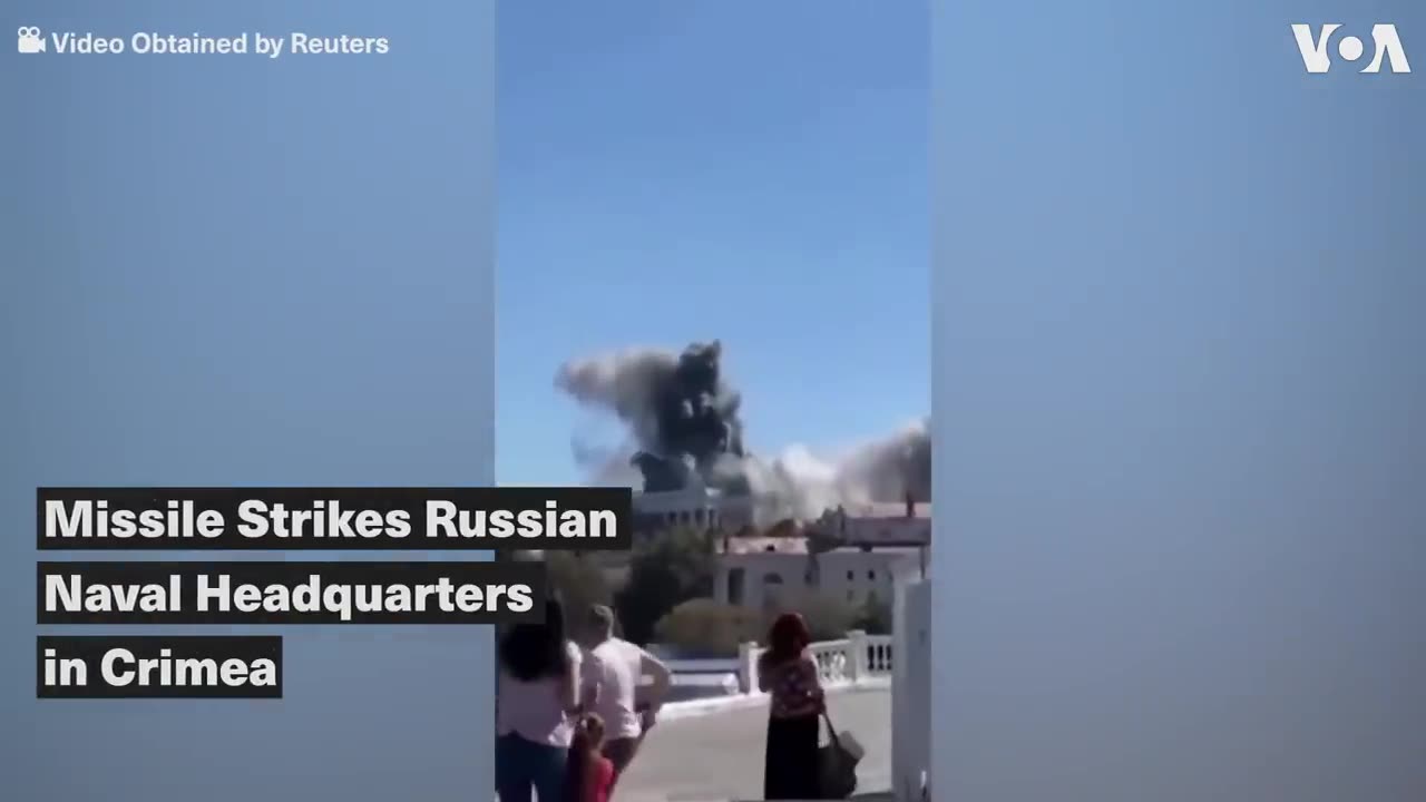 Missile Strikes Russian Naval Headquarters in Crimea!