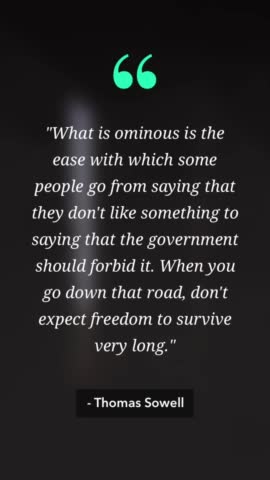 Ominous Message from Thomas Sowell