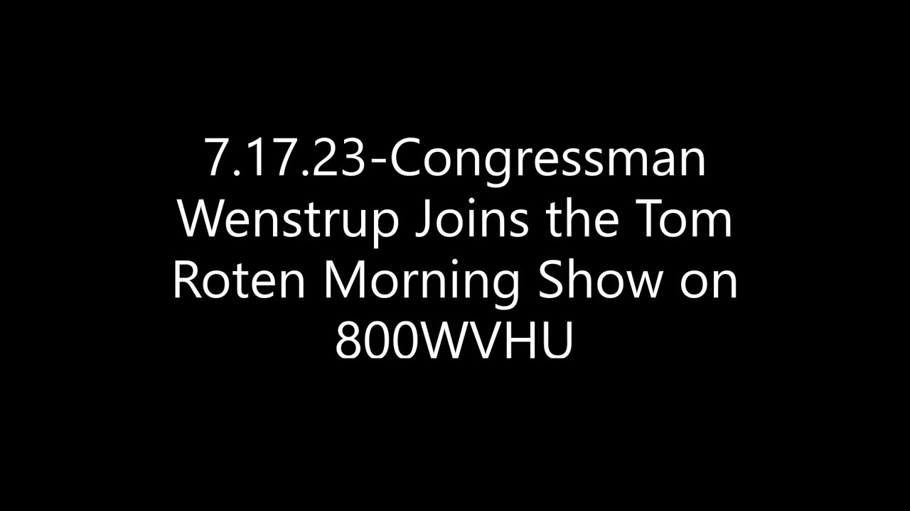 Wenstrup Joins the Tom Roten Morning Show to Discuss Origins of COVID-19 and the NDAA