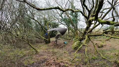 Taking off the guy ropes the tap. Speedlapse GoPro 23rd March 2023