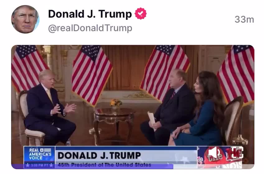 American Voice News Interview With President Trump