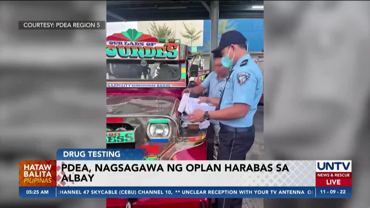 PDEA, PNP, nagsagawa ng Oplan Harabas sa Albay