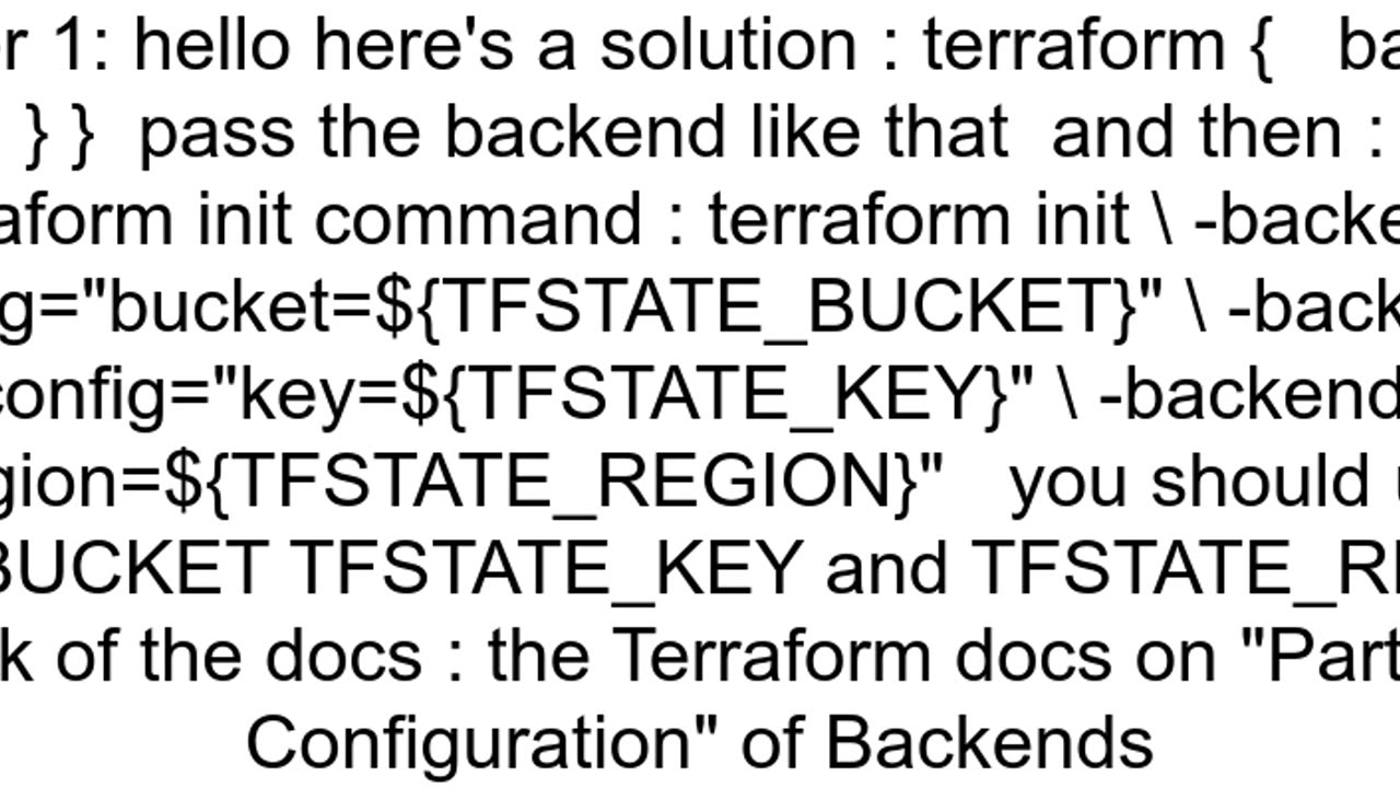 how to declare variables for s3 backend in terraform